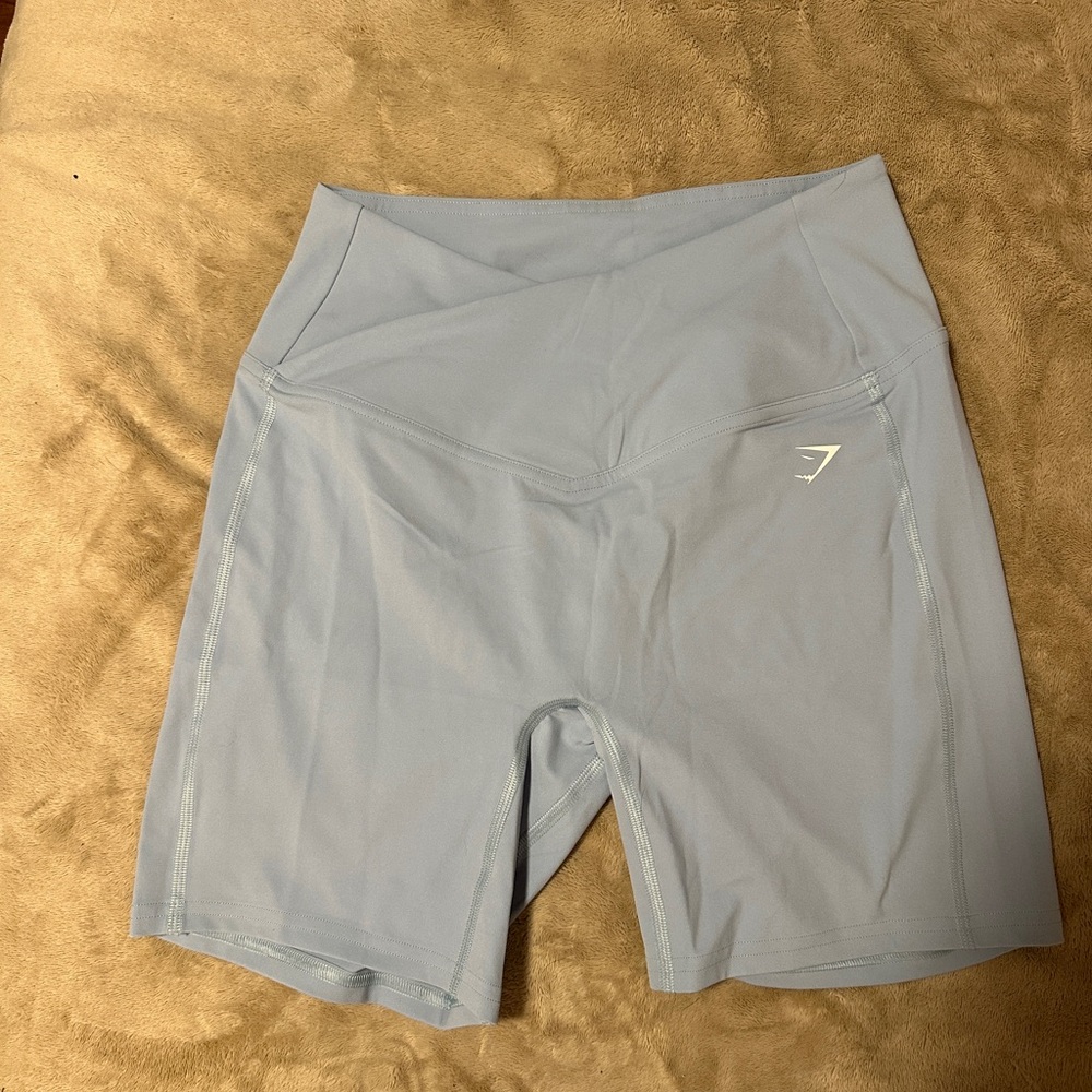 Gymshark Blue Athletic Shorts Moisture-Wicking Mid-Thigh